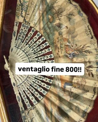 Ventaglio d’Epoca Fine ’800 Incorniciato