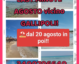 Vacanze in Salento vicino GALLIPOLI dal 20 agosto