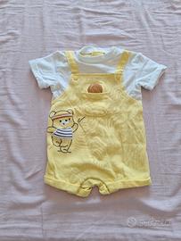 Tutina neonato prenatal gialla 62 cm nuovo
