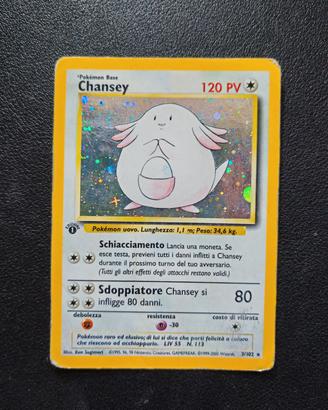 Chansey ITA Prima Edizione Carte Pokemon Set Base 
