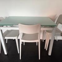 Tavolo Allungabile Rettangolare + 4 sedie NENÈ des