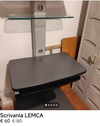 scrivania LEMCA porta PC e stampante 