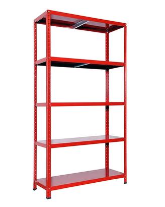 scaffale metallico rosso