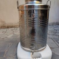 Fustino contenitore olio in acciaio inox