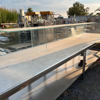 Tavolo inox da 4 metri - Profondita cm 90