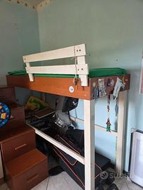struttura letto a soppalco  77x195