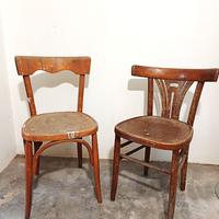 LOTTO DUE SEDIE IN LEGNO CURVATE, ‘70