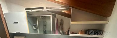 Specchio contenitore e armadietto doppio