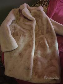 pelliccia sintetica color rosa cipria 