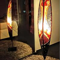 Lampada Artigianato Etnico Marocco Pelle - 1metro 