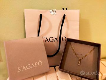 Collana Dazzly S'agapõ oro e zirconi