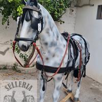 FINIMENTO IN DOPPIO CUOIO MARRONE/ NERO