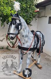 FINIMENTO IN DOPPIO CUOIO MARRONE/ NERO