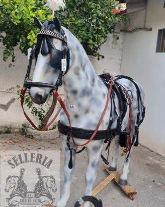 FINIMENTO IN DOPPIO CUOIO MARRONE/ NERO