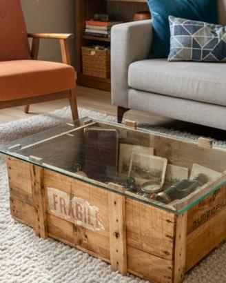 Cassetta legno vintage batterie Superpila