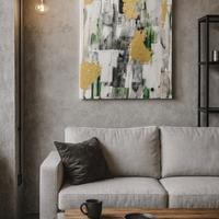 Quadro astratto moderno dipinto a mano su tela