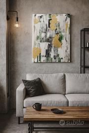 Quadro astratto moderno dipinto a mano su tela