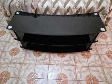 mobiletto in vetro nero