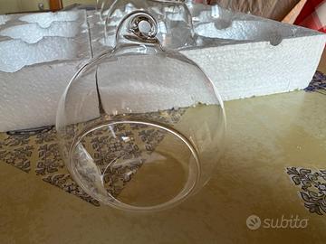 Portacandele in vetro sospese