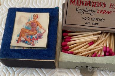 Fiammiferi USA vintage con pin up