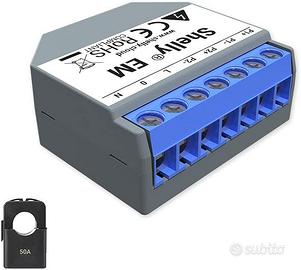Shelly EM + 1 Pinza Amperometrica fino a 50A per m
