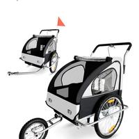 rimorchio bicicletta per due bambini 