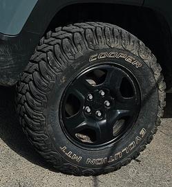 cooper evolution mtt mud 225 75 16  e cerchi jeep