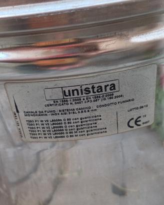 Kit Canna Fumaria INOX 316L Unistara 250mm