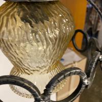 Lampadario in ferro battuto