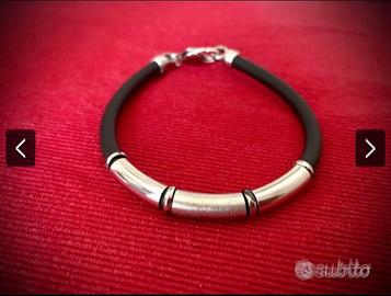 Bracciale Berenice in argento e caucciù
