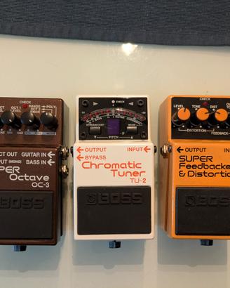 Boss pedali chitarra DF-2 TU-2 OC-3