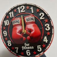 Orologio Rotondo Parete Tema Boxe Pugilato