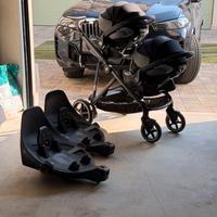 Passeggino gemellare/fratellare completo elettrico