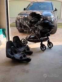 Passeggino gemellare/fratellare completo elettrico