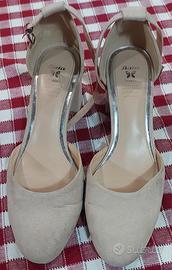 scarpe donna.. tacco 5 cm beige n. 39