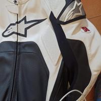 Tuta moto alpinestars integrale Tech 1-r, in pelle