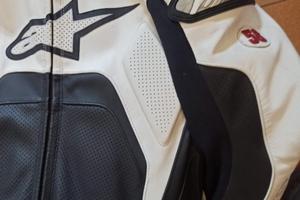 Tuta moto alpinestars integrale Tech 1-r, in pelle