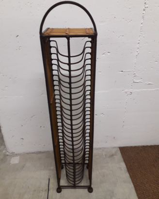 Porta CD in metallo nero altezza=72