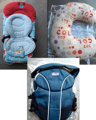 sdraietta e marsupio Chicco e cuscino allattamento