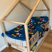 Letto a Capanna DPT 90x190 con cassettone