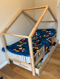 Letto a Capanna DPT 90x190 con cassettone