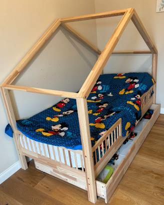 Letto a Capanna DPT 90x190 con cassettone