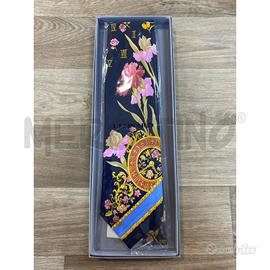 CRAVATTA LEONARD FANTASIA FIORI OROLOGIO