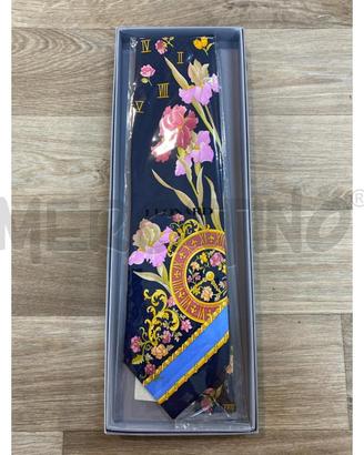 CRAVATTA LEONARD FANTASIA FIORI OROLOGIO