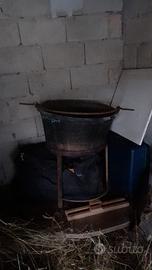 caglierone in rame con base