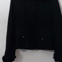 cappotto nero corto Imperial 100% lana