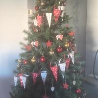 Albero di natale finto + addobbi