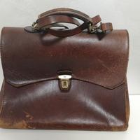 CARTELLA VINTAGE THE BRIDGE CUOIO