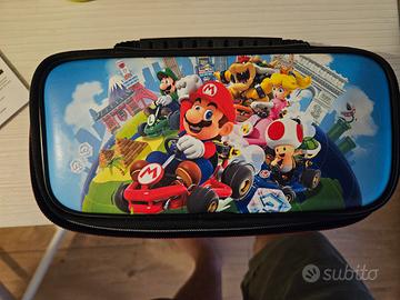 nintendo switch oled  + cover + porta console