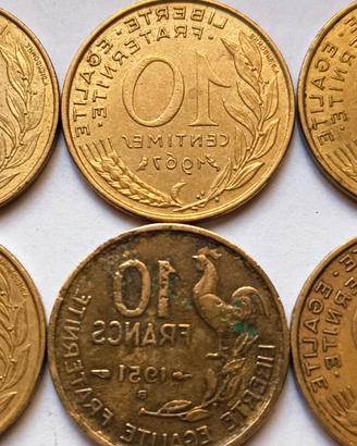 MONETE ANTICHE CENTESIMI FRANCESI
